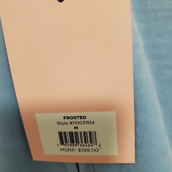 Stylish Juicy Couture tracksuit. Frosted light blue velour with iconic logo. - Picture 6 of 11